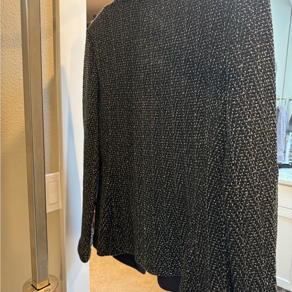 St. John Black and White Textured Blazer - Picture 8 of 8